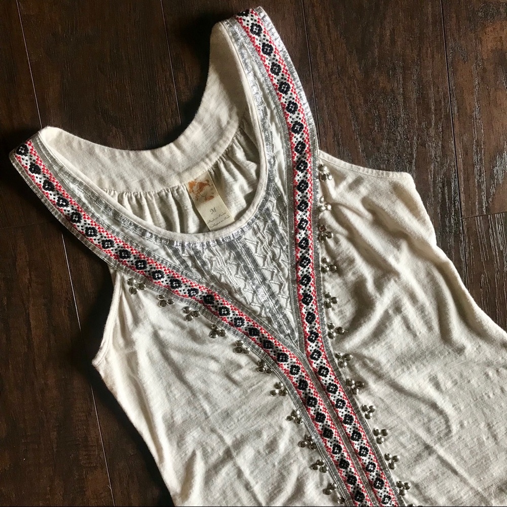 Anthropologie Embellished Tank Top